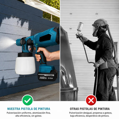SprayMaster PRO™  Pistola de Pintura Eléctrica Inalámbrica 21V | 2 Baterías Incluidas
